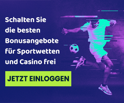 Fussballspieler mit Bonusangebot für Sportwetten