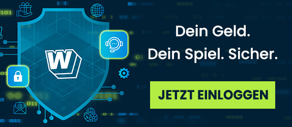 Sicheres Spielen mit Schutz Symbol und Login Button